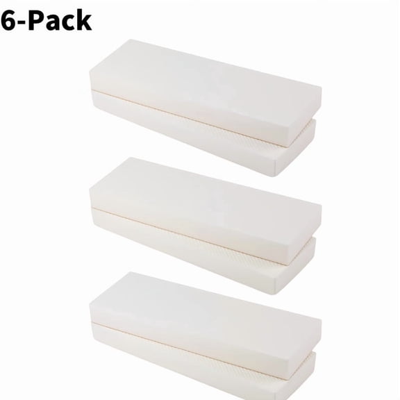 6-Pack EVA Foam Car Bumper Guards for Garage Walls, Space-Saving Anti-Collision Pads, Weatherproof & Reusable Parking Protectors (White)