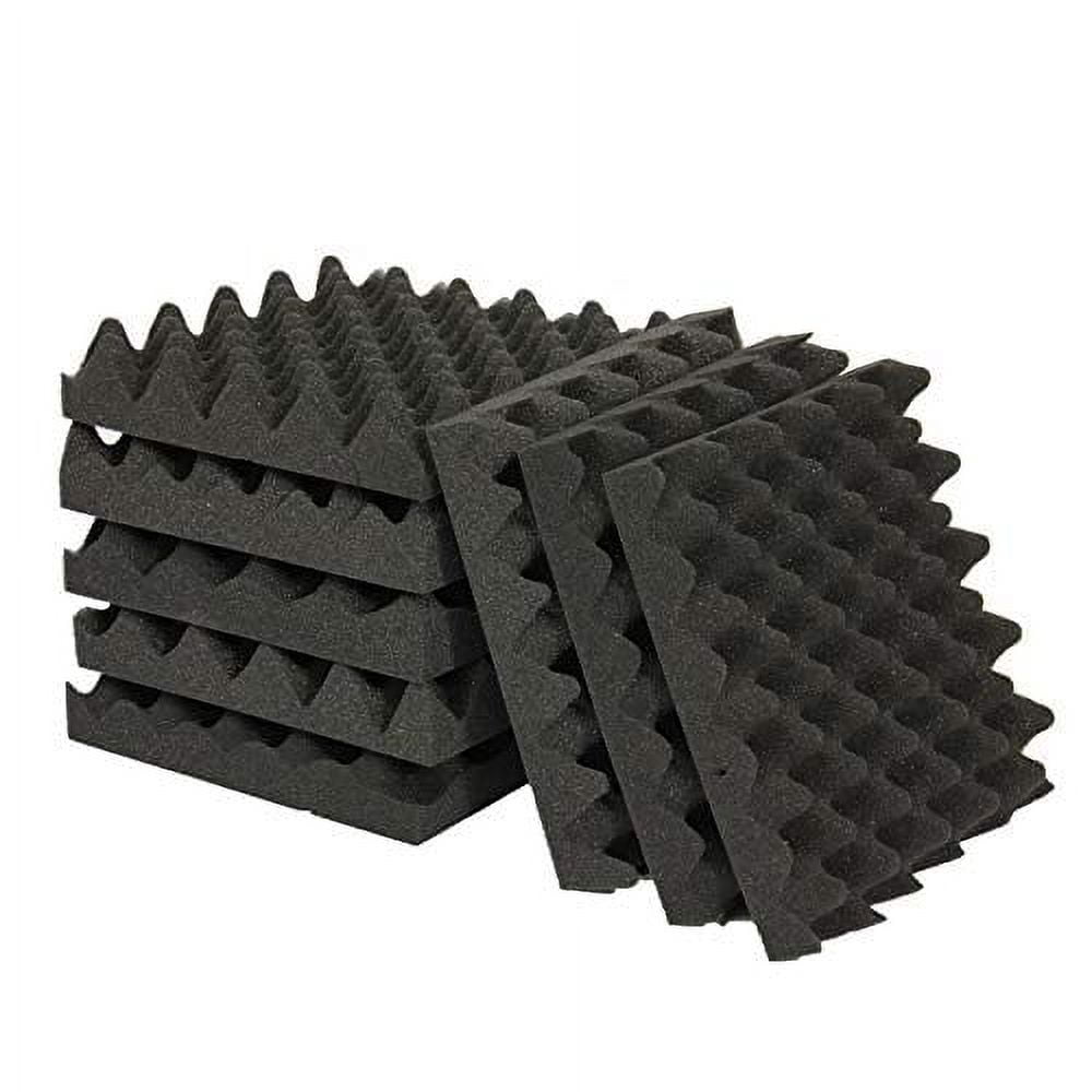 6 Pack Egg Crate Foam Cushion 2" Thick 12"W x12"L Acoustic Panels Sound