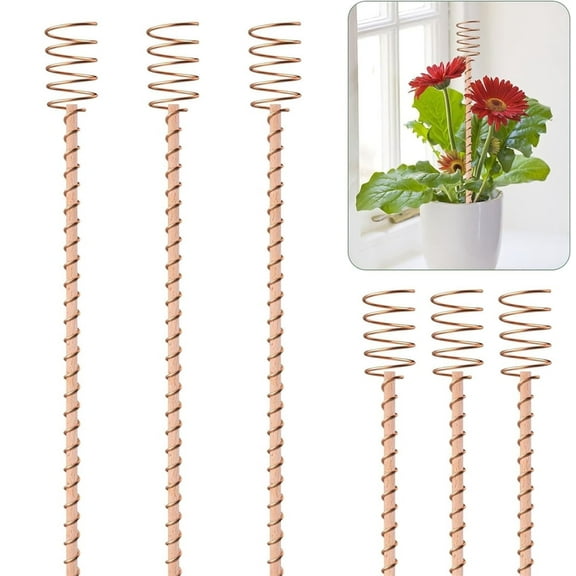 6 Pack Electroculture Plant StakesLong Gardening Antenna Pure Wire, Stakes for Amaryllis, Garden Orchids, HouseplantsEco-Friendly High-Yield Support(12 inch