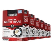 Eliminator Pantry Moth Traps with Pheromone, 6 Pack, 12 Traps & 12 Lures