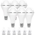 6 Pack Emergency Rechargeable Light Bulbs, 15W Equivalent LED Light
