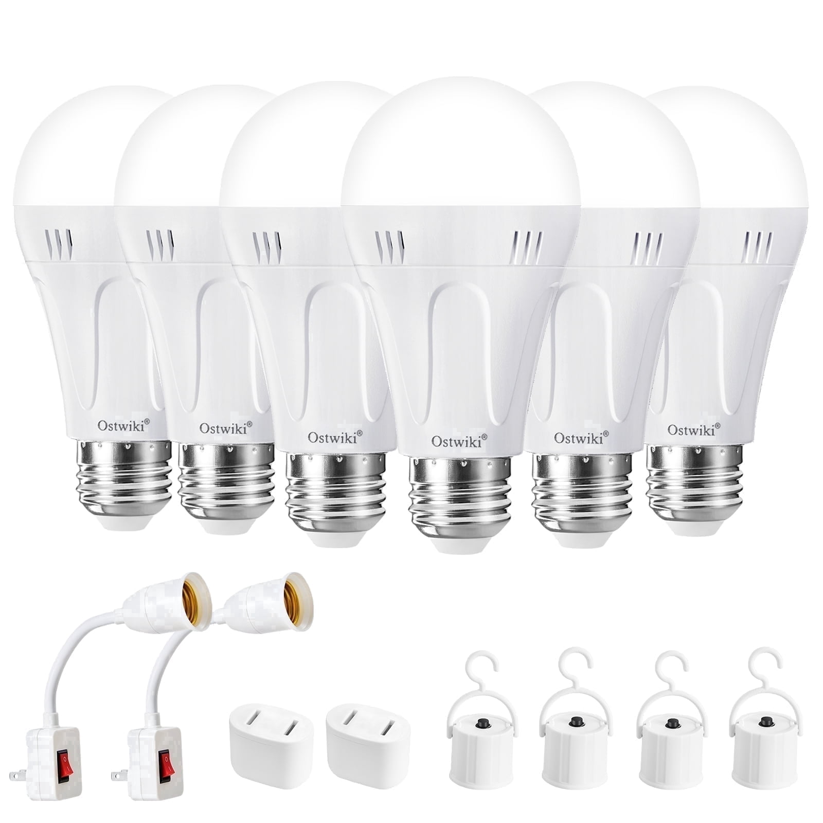 Ostwiki LED 9W Cool White General Purpose Rechargeable Light Bulbs ...