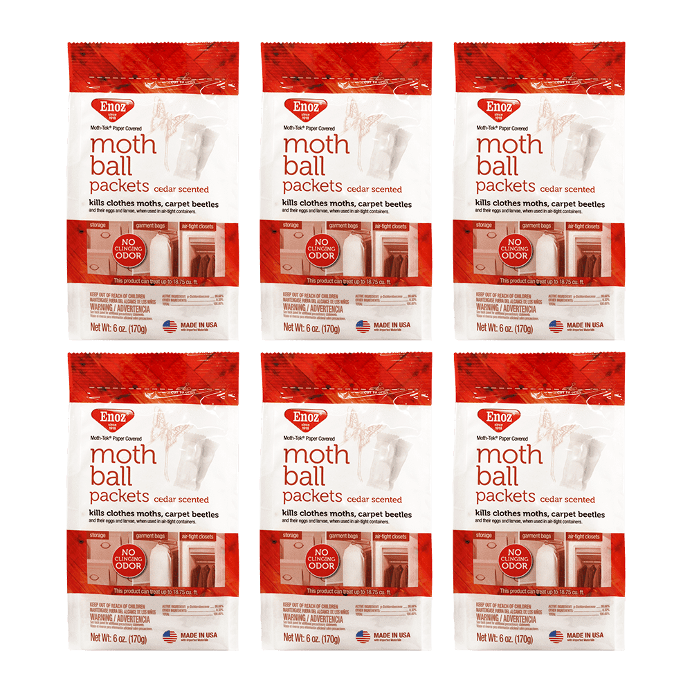 Enoz Cedar Scented Moth Ball Packets, Kills Clothes Moths and Carpet ...