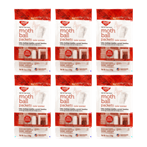 Enoz Cedar Scented Moth Ball Packets, Kills Clothes Moths and Carpet Beetles, 6 oz Bag, 6 Pack