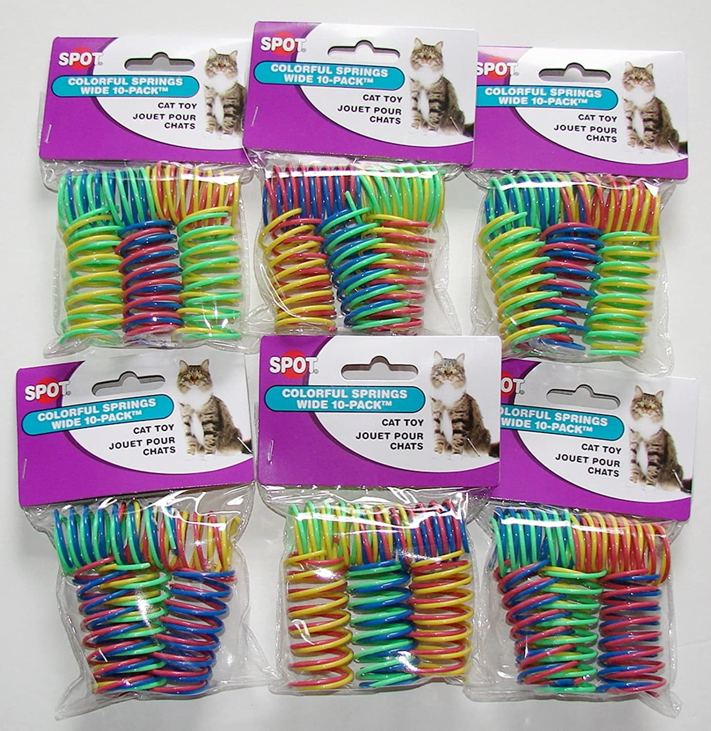 6-Pack Ethical Pet Colorful Springs Cat Toys 10 Toys per Pack - Walmart.com