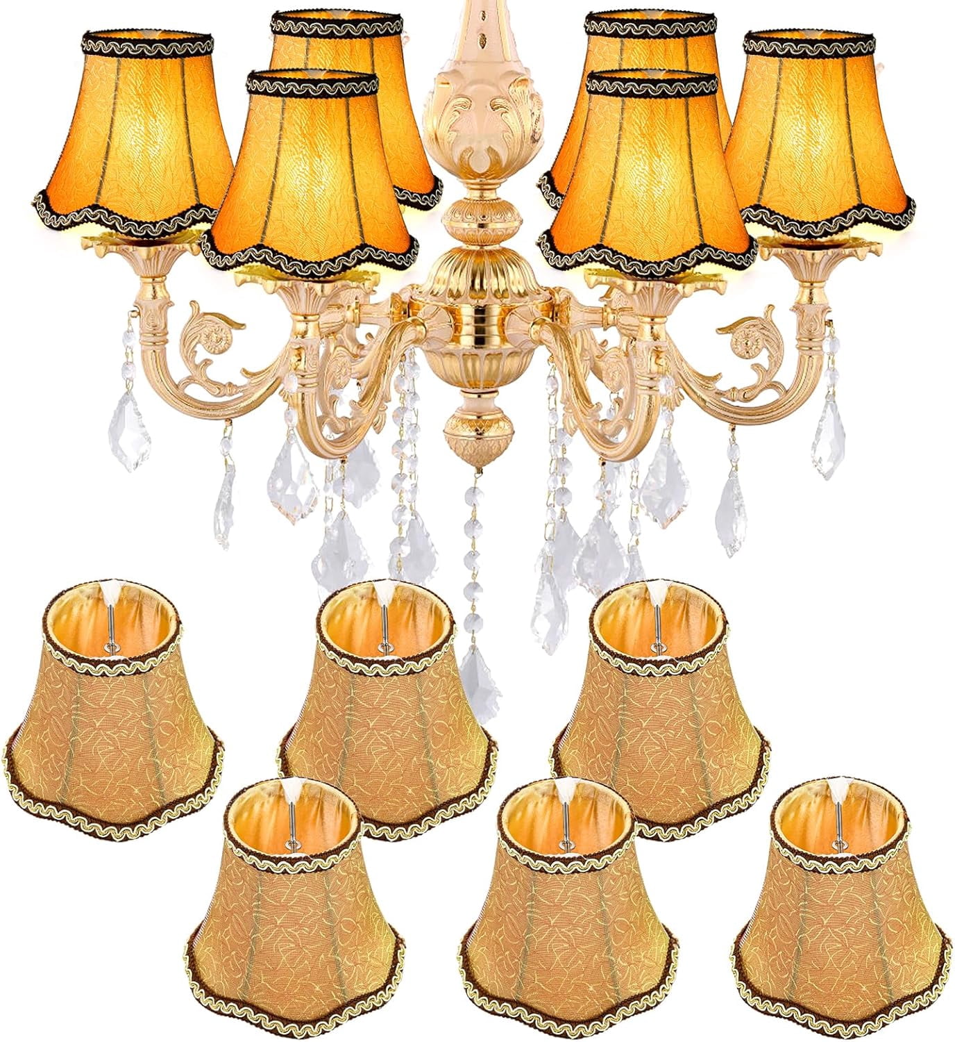 6 Pack European Lamp Shade, Modern Clip On Droplight Wall Lamp ...