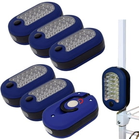 6 Pack - Evelots Flashlight-Compact-Magnetic-Swivel Hook-Super Bright-27 LED Lights