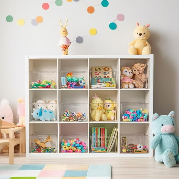 6 Pack Extra Large Clear Plastic Storage Bins