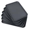 thumbnail image 1 of 6-Pack Extra Large Serving Tray, Plastic Rectangular Tray, Gray, 1 of 7