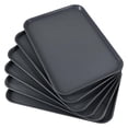 thumbnail image 1 of 6-Pack Extra Large Serving Tray, Plastic Rectangular Tray, Gray, 1 of 7