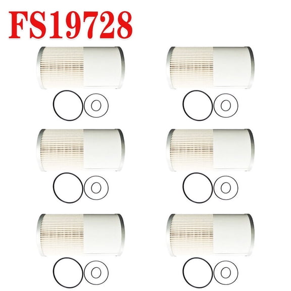 6 Pack FS19728 Fuel Filter Water Separator For Cummins ISX