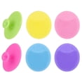 thumbnail image 1 of 6 Pack Face Scrubber,Topboutique Soft Silicone Facial Cleansing Brush Face Exfoliator Blackhead Acne Pore Pad Cradle Cap Face Wash Brush for Deep Cleaning Skin Care(Multicolor), 1 of 8