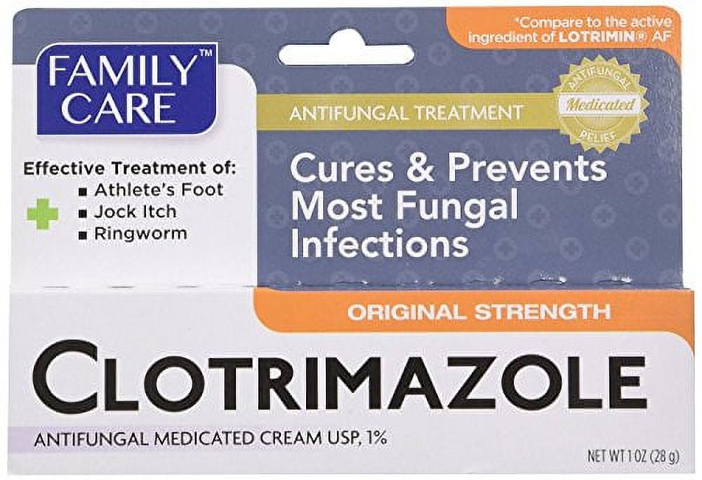 (6 Pack) Family Care Clotrimazole Anti-Fungal Cream, 1% to Lotrimin