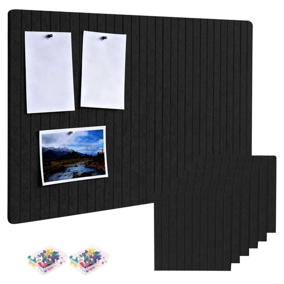 6 Pack Felt Bulletin Board, 11.8" x 11.8" Cork Board with Safe Removable Adhesive Tabs, Cork Boards for Walls Cork Board for Home Office Classroom Pin Board