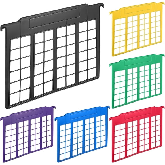 Personal File Rack 6 Pack File and Folder Dividers 11 x 6 Inches Hanging Filing Cabinet ...