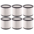 thumbnail image 1 of 6 Pack Filter Cartridge Replacement Part 90304 90350 90333 Type U H12 Compatible with Shop Vac Wet & Dry Vacs, 1 of 6