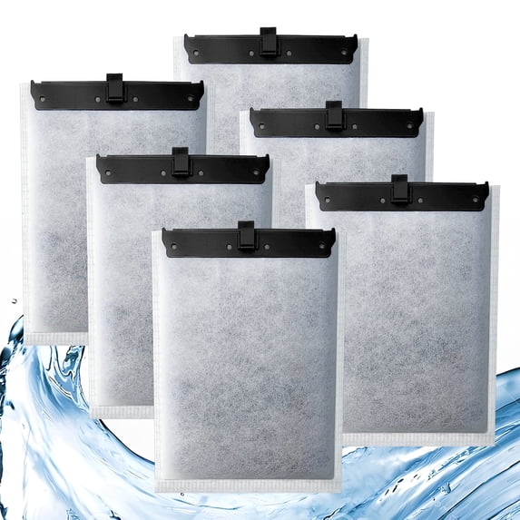 HIBIBUD 6 Pack Large Filter Cartridges For Tetra Whisper Bio-Bag Aquarium Filters Compatible With 20i 40i IQ PF20 30 40 60 ReptoFilter Replacement Media With Zeolite And Activated Carbon