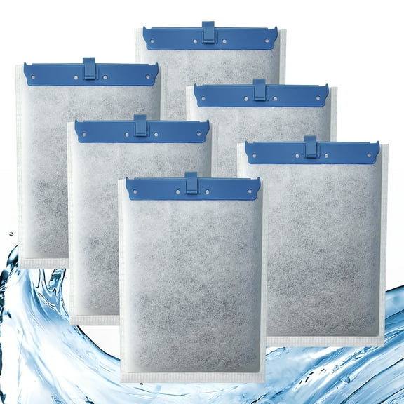 6 Pack Filter Cartridge for Tetra Whisper Bio-Bag Filters, Large Replacement Filter Cartridges for Aquariums Compatible with Tetra Whisper Filters 20i,40i/IQ20,30,45,60/PF20,30,40,60 and ReptoFilter