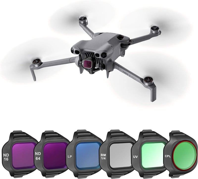 6 Pack Filter Set for DJI Mini 5 Pro Accessories Black Diffusion Mist ...