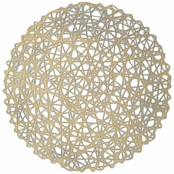 6-Pack Fine Paper Rope Placemats - Knitting Design for Restaurant Table Decor, Eco-Friendly Disposable