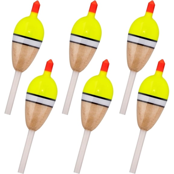 6 Pack Fishing Bobber Floats Balsa Slip Bobbers for Fishing Crappie Trout Bass Bluegill Panfish Catfish Walleye