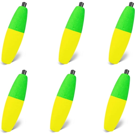 6 Pack Fishing Bobber Floats – High Visibility Casting Floats for Trout, Panfish, Crappie & Freshwater Fishing