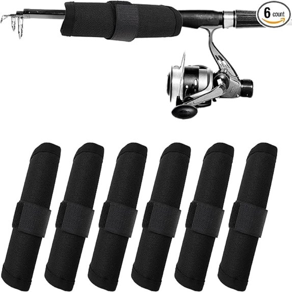 6 Pack Fishing Lure Covers 5.9Inch Fishing Hook Bait Gloves Lure Shield Wrap Cover Easily See Bait Storage Protector Guard to Keep Fishermen Safe for Rod