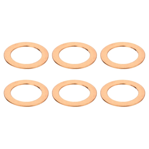 6 Pack Flat Copper Washers, 22x32x1mm Copper Upgraded Flat Metric Sealing Crush Ring Washers for Hydraulic Fittings Screw Bolt Nut Electronic Repair