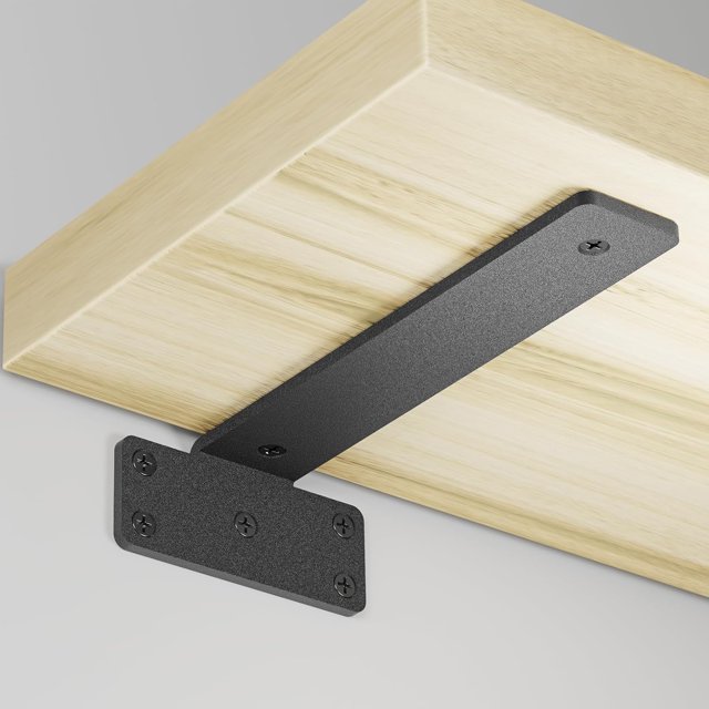 6 Pack Floating Shelf Bracket Heavy Duty 8 Inch Hidden Metal Brackets