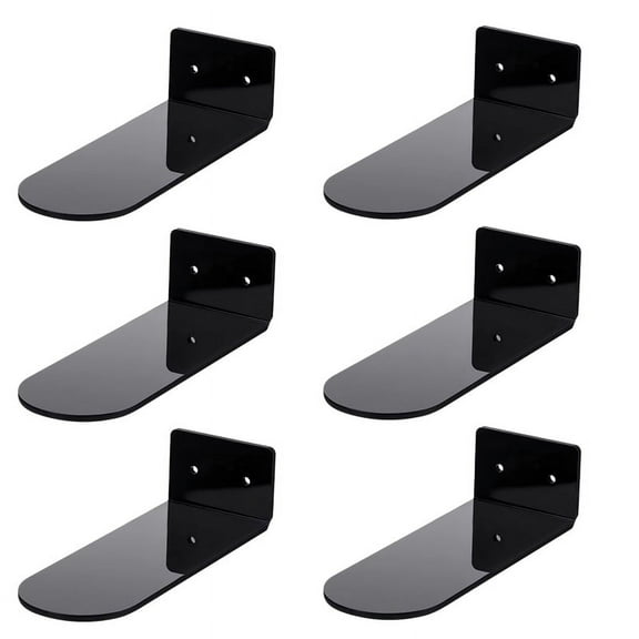 6 Pack Floating Shoe Shelves,Black Acrylic Shoe Display Shelves,for Display Collectible Shoe&Sneaker