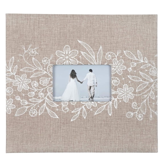 Recollections Floral Burlap Scrapbook Album, 6 Pack