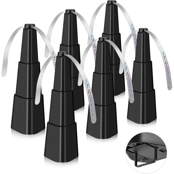 6-Pack Fly Fans for Tables, Battery-Operated Bug Repellent Fans with Holographic Blades for Indoor Outdoor Dining, Picnic, BBQ & Restaurant, Modern