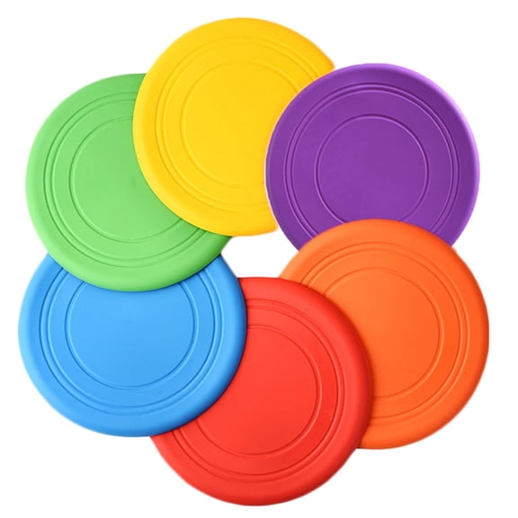 6 Pack Flying Disc, Lightweight Colorful Set for Beginners Boys Girls Outdoor Beach Park Backyard Game