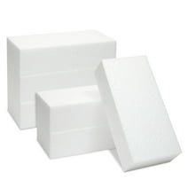 6 Pack Foam Blocks for Crafts - Polystyrene Brick Rectangles for Art Sculpting, Flower Arrangements, DIY, Packing (8 x 4 x 2 In)