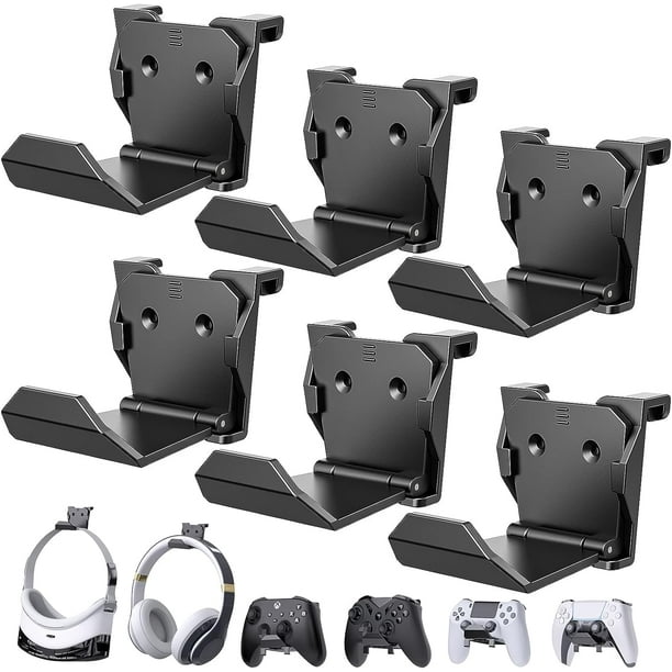 6 Pack Foldable Controller Wall Mount Holder for PS5/PS4/Xbox/Switch