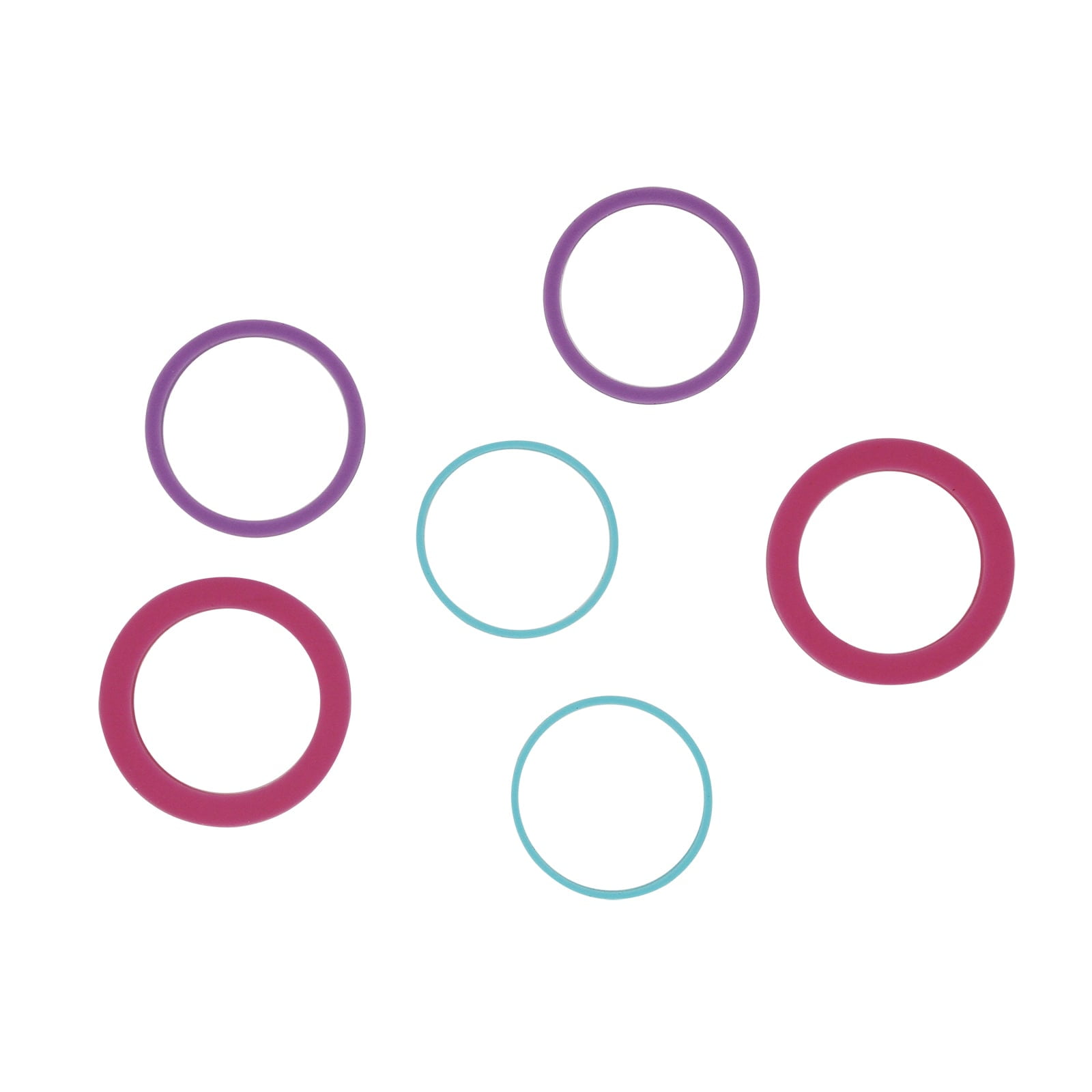 6 Pack Fondant Silicone Rolling Pin Guide Ring Set by Celebrate It