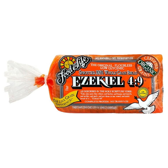 (6 Pack)Food For Life Ezekiel 4:9 Sprouted Grain Bread, 24 ounce.
