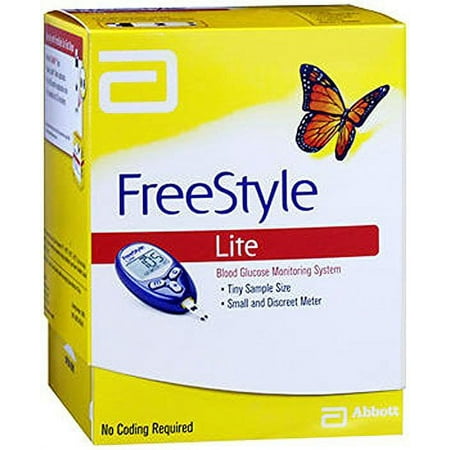 Abbott FreeStyle Lite Blood Glucose Monitoring System Strip & Lancet,6-Pack