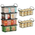 thumbnail image 1 of 6 Pack Freezer Organizer Bins(14.6‘’L X 7.1‘’W X 5.2‘’H), Stackable Chest Freezer Organizer for 7 Cu.FT Deep Freezer Sort Frozen Food, Deep Freezer Organizer Bins Easily w/Handle Add Storage Space, 1 of 7