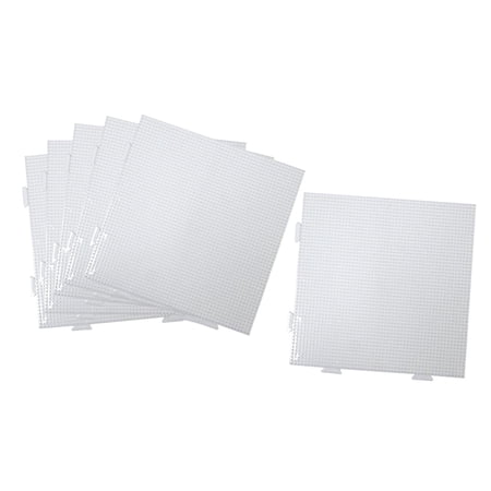 6 Pack Fuse Beads Boards Square Pegboards Kit High Temperature Plastic for Teenagers and Crafters DIY Art Projects