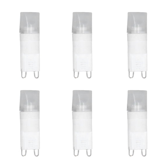 6-Pack G9 LED Bulbs, 360 Heat Dissipation, Energy-Saving, Standard Interface, Cold White Light, 220V, 2W