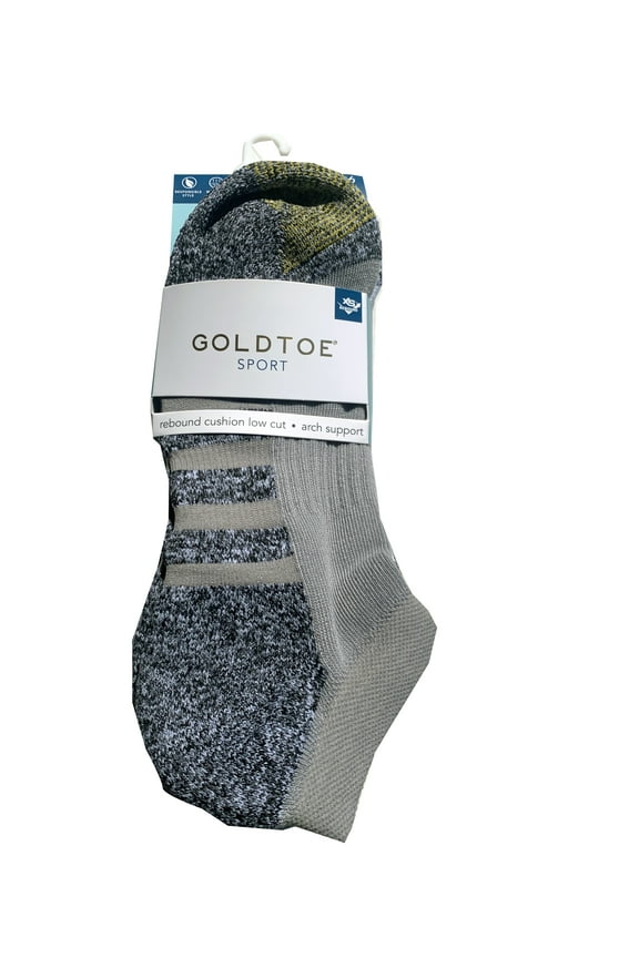 6 Pack GOLDTOE Sport Low Cut Socks UNISEX ~ REBOUND CUSHION~ ARCH SUPPORT  NEW