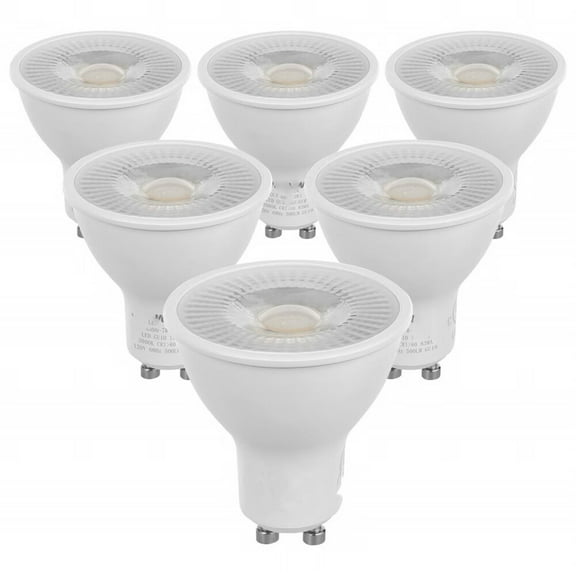 6-Pack GU10 LED Bulb Dimmable,3000K Warm White GU10 Bulb Replacement for Track Lighting,500LM,7W(50W Equivalent) LED Light Bulb for Kitchen,Range Hood,Living Room,Bedroom,UL Listed