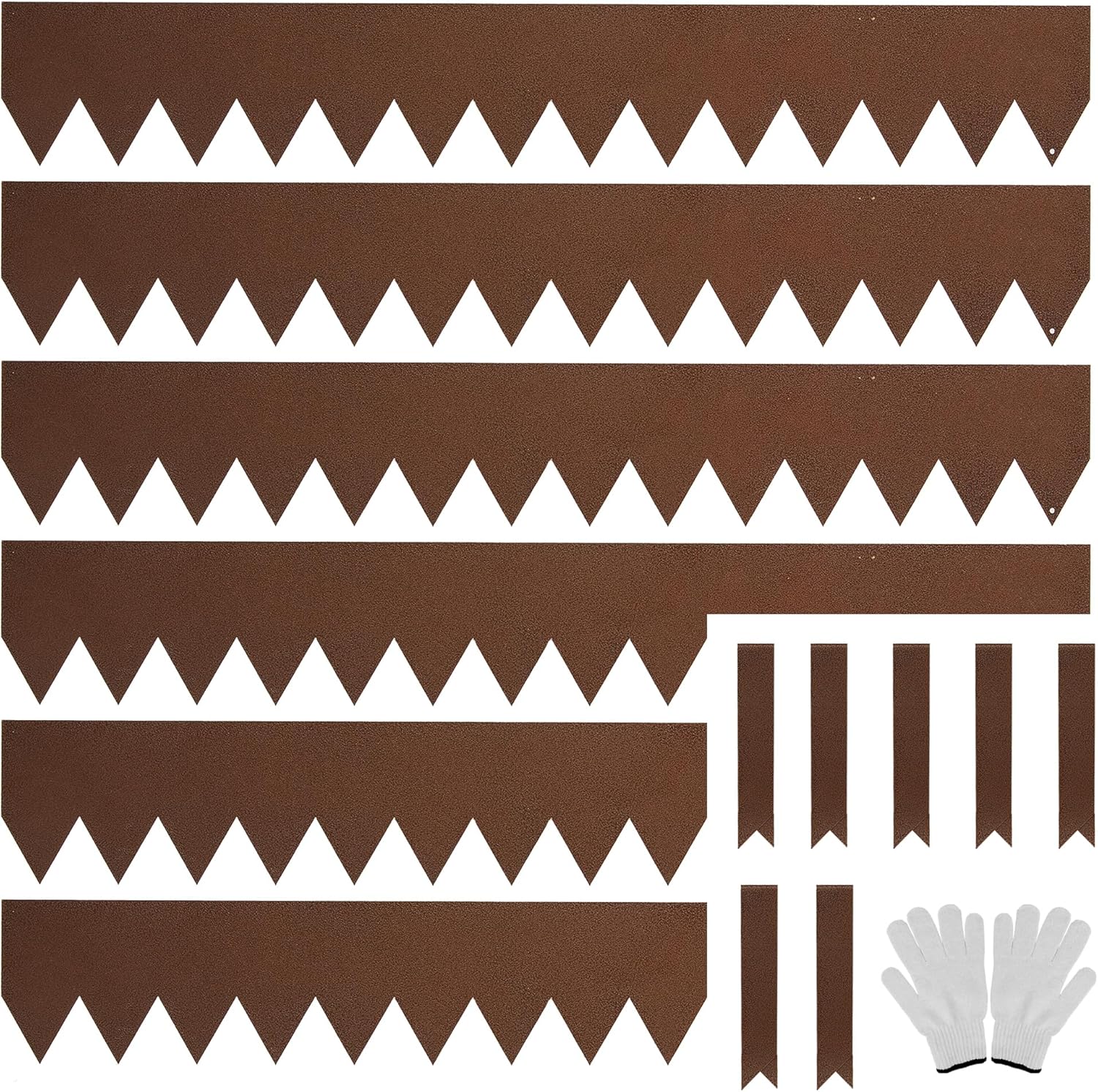 6-Pack Galvanized Steel Landscape Edging w/Brown Powder Coating - 40