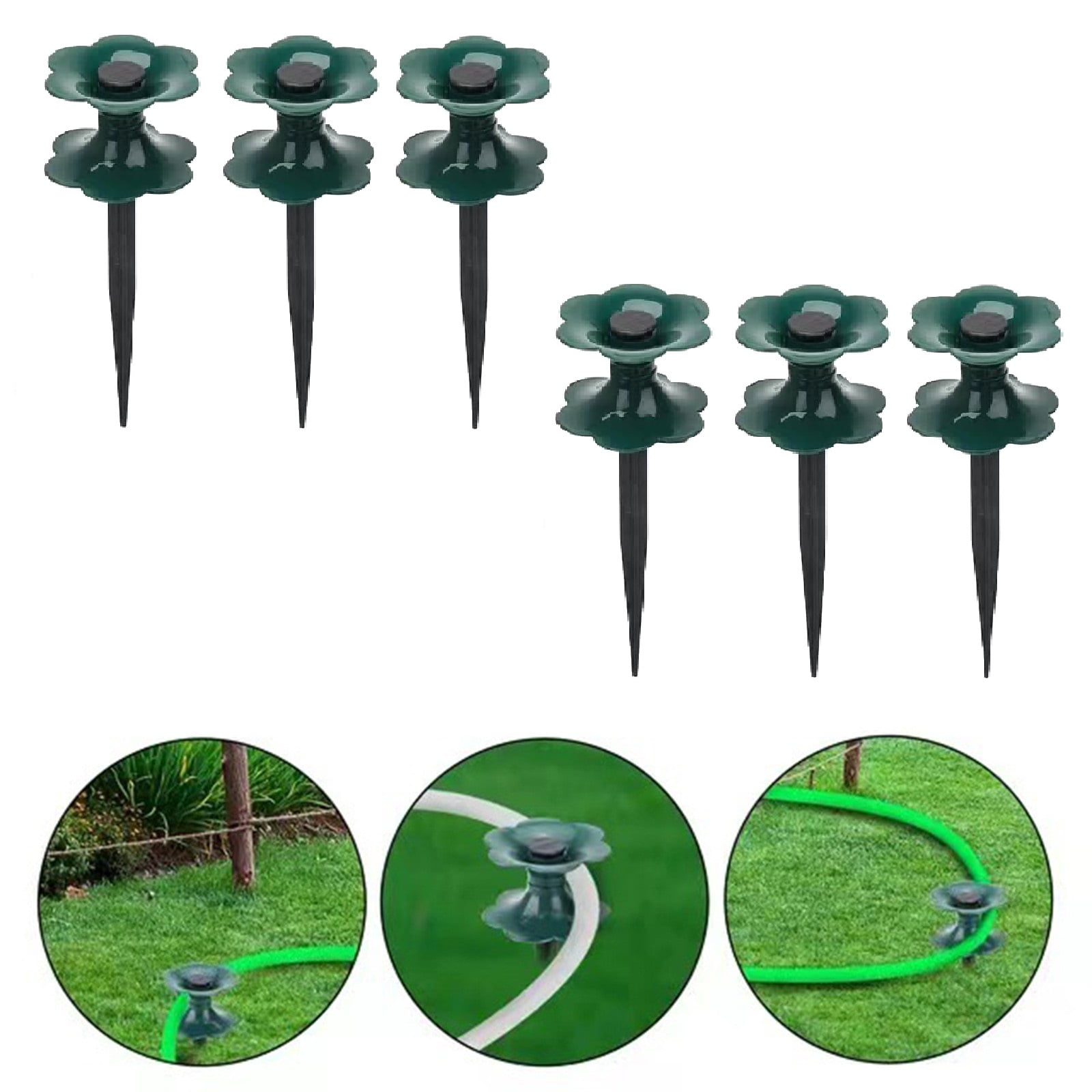 6 Pack Garden Hose Holder Hose Guard Stake, 10 Inch Garden Hose Guide ...