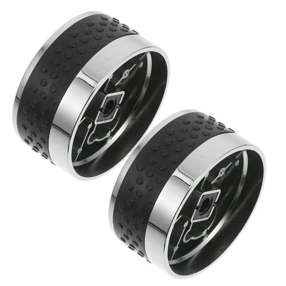 6 Pack Gas Grill Burner Knobs Replacement, Chrome Plated Plastic with Nonslip Grip