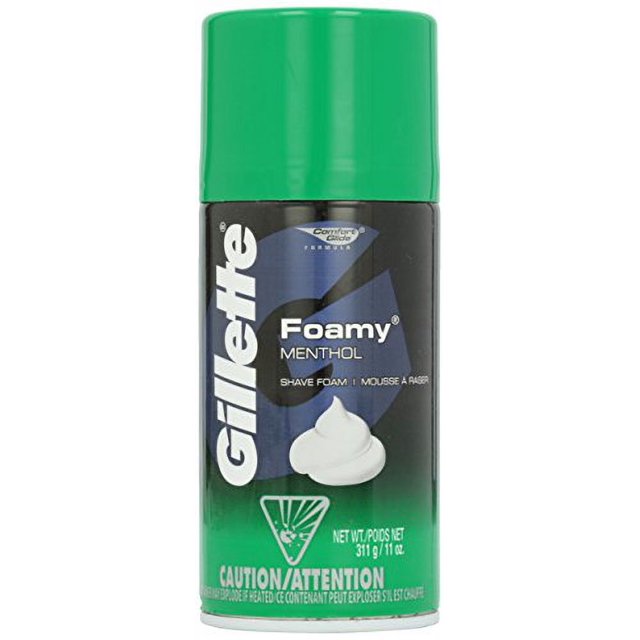 6 Pack Gillette Foamy Menthol Shaving Cream 11 Oz Each