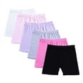 thumbnail image 1 of 6 Pack Girls Cotton Bike Shorts, JIEBIAN 2-10 Years Toddler Girl Gymnastics Dance Yoga Shorts, Kids Active Under Dress Shorts, 1 of 6