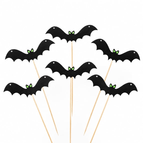 6 Pack Glow In The Dark Bat Halloween Yard Stakes, Waterproof Outdoor Decor With Luminous Eyes 8.66x3.14 Inch, Spooky Garden Lawn Decoration Stakes For Holiday Display Gift