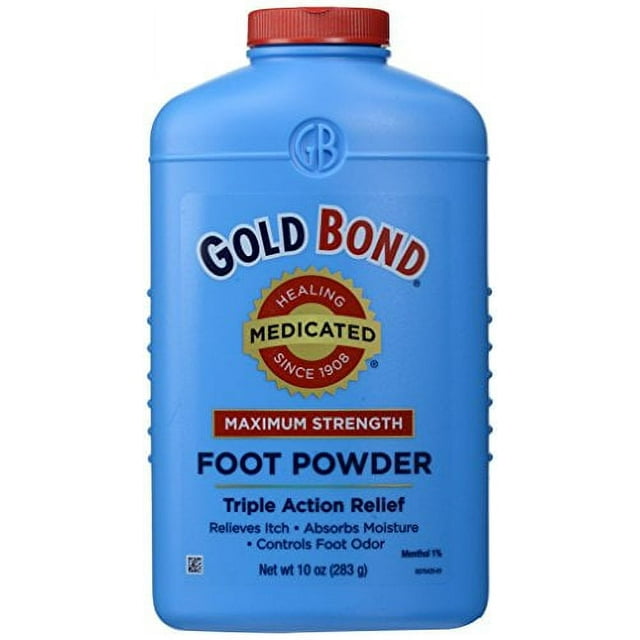 6 Pack - Gold Bond Foot Powder Medicated Maximum Strength 10 oz Each